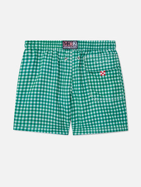 Short de bain garçon à imprimé vichy 