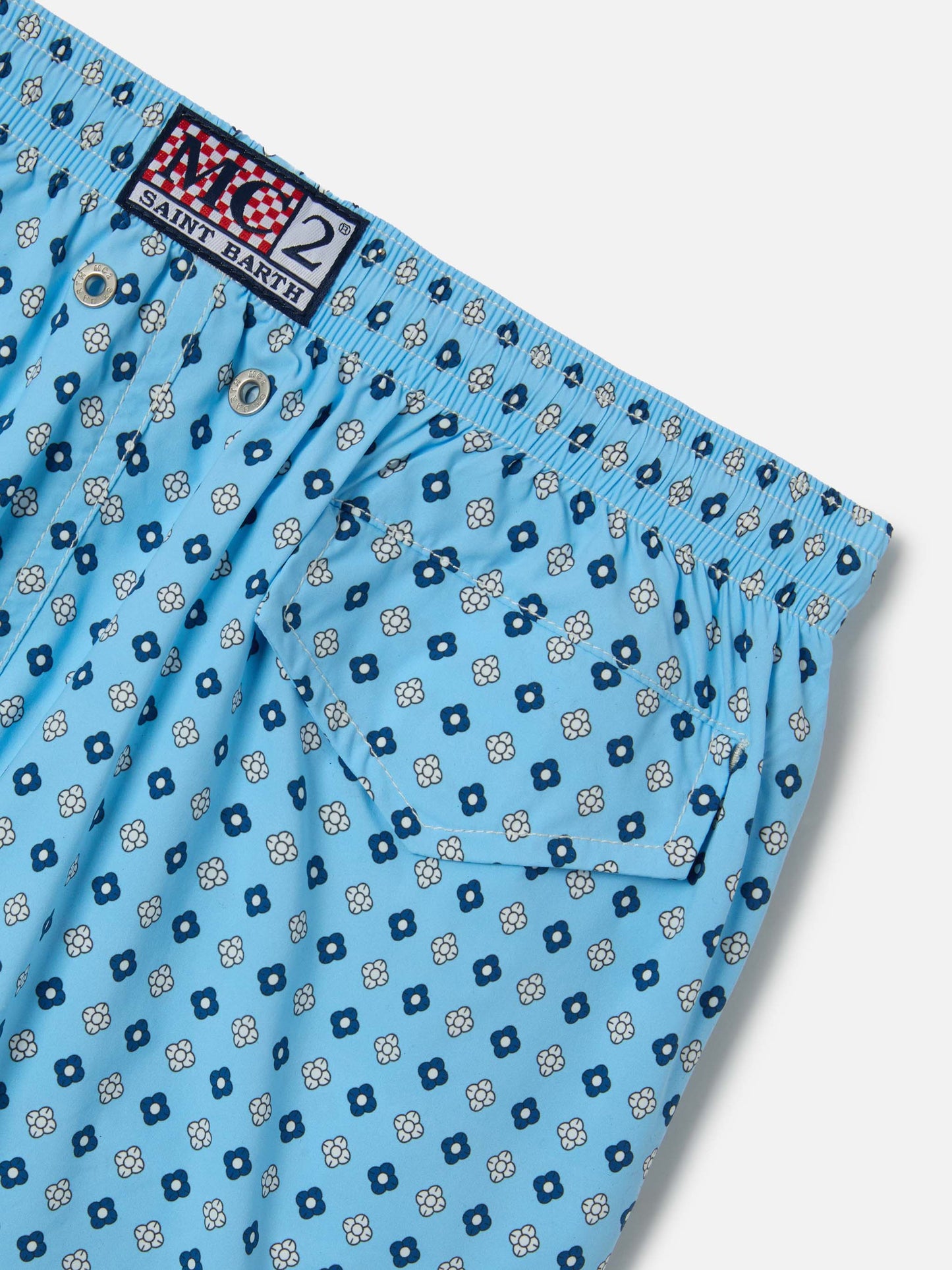 Jean Lighting Stretch swim shorts with all-over geometric floral print