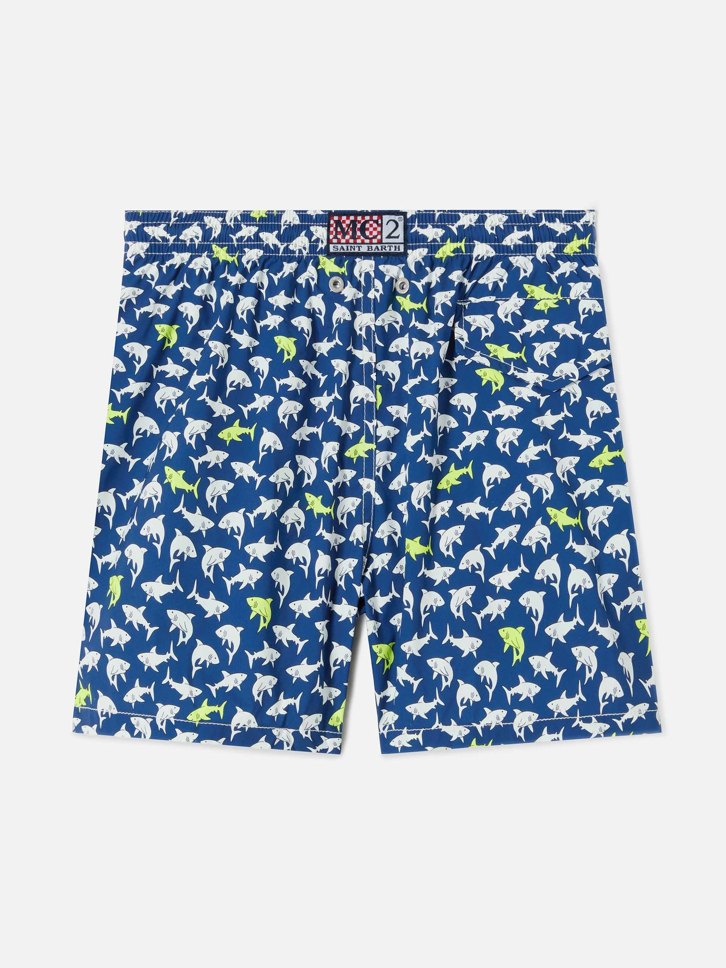 Jean Lighting Stretch swim shorts with all-over sharks print