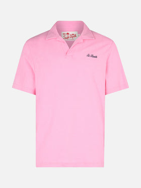 Man pink terry polo shirt Jeremy - MC2 Saint Barth