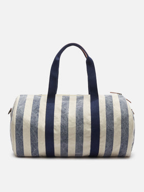 Travel duffel canvas bag Jetleg with striped print - MC2 Saint Barth