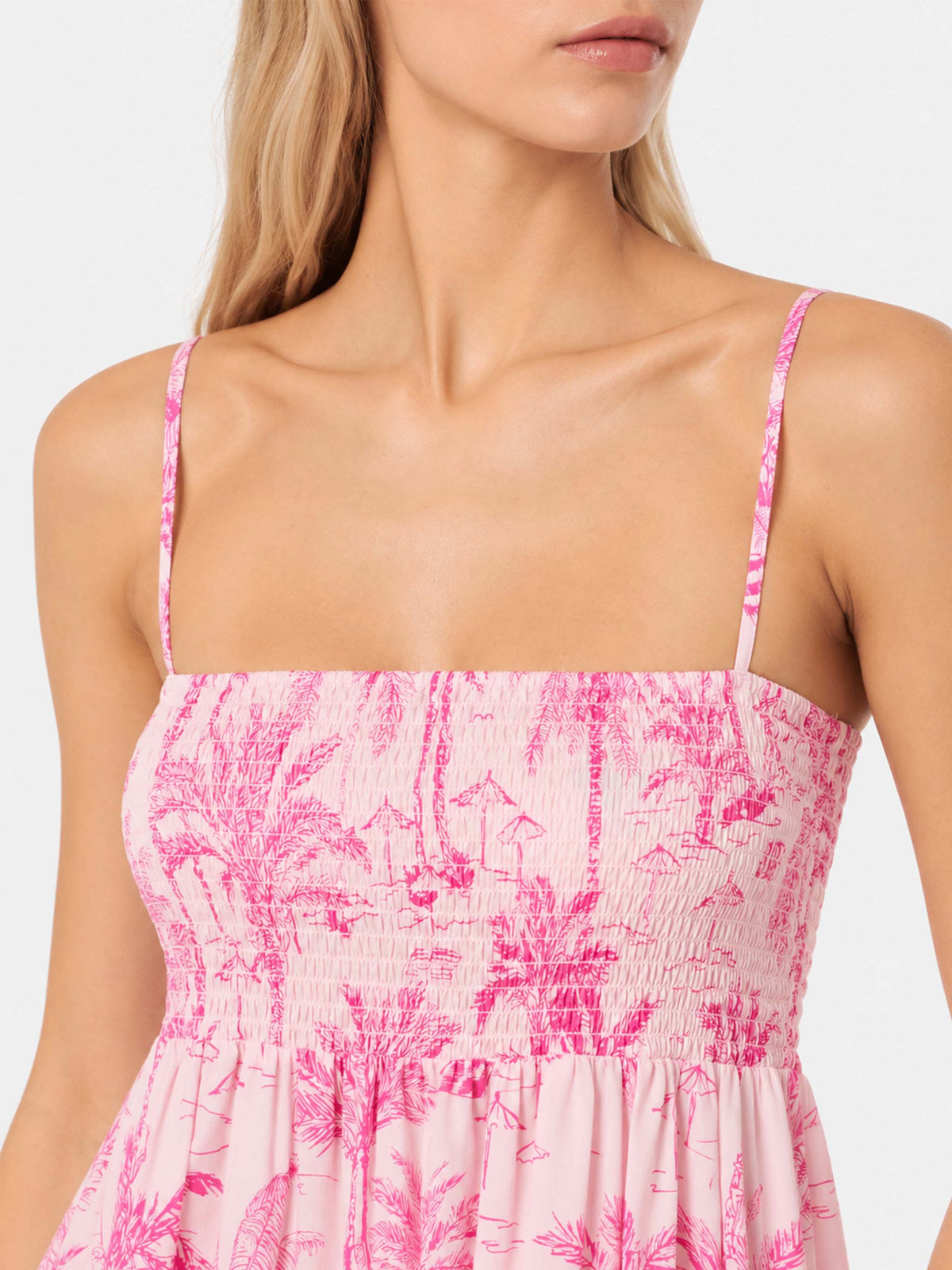 Kleid Jemma aus Baumwolle mit Smokstickerei 