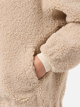 Jeanne teddy bomber with back patch