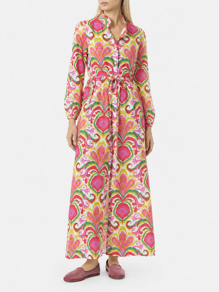 Abito Jodie in cotone con fantasia ikat
