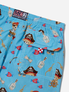 Joell swim shorts with all-over Pirate Bears print