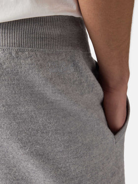 Track knitted sweatpants with pockets