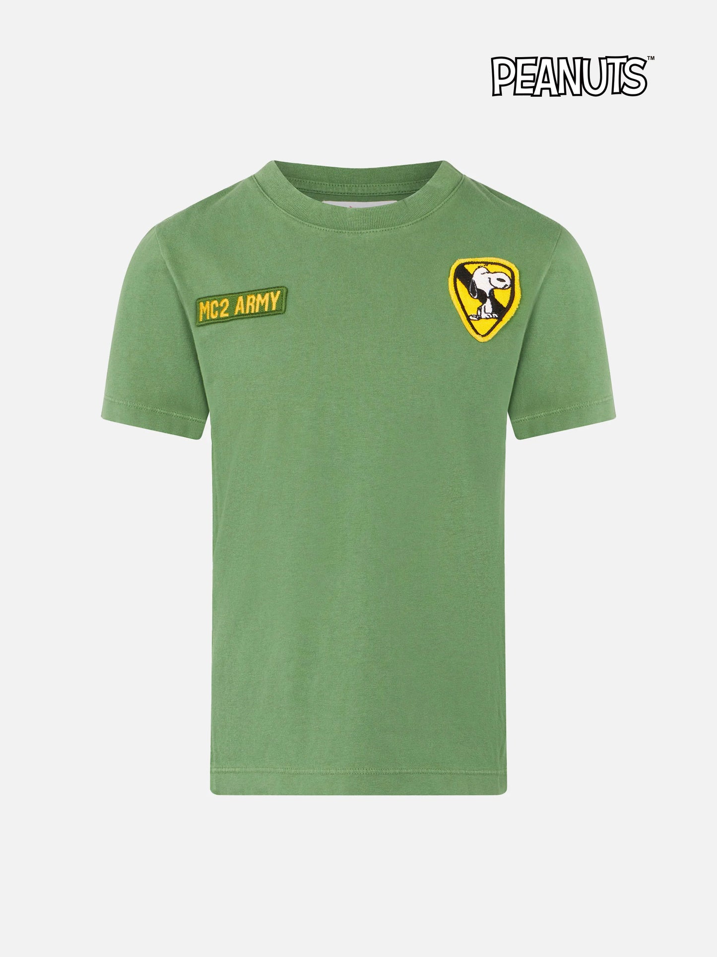 Militärgrünes T-Shirt für Jungen mit Snoopy-Aufdruck | SNOOPY – PEANUTS™ SONDEREDITION