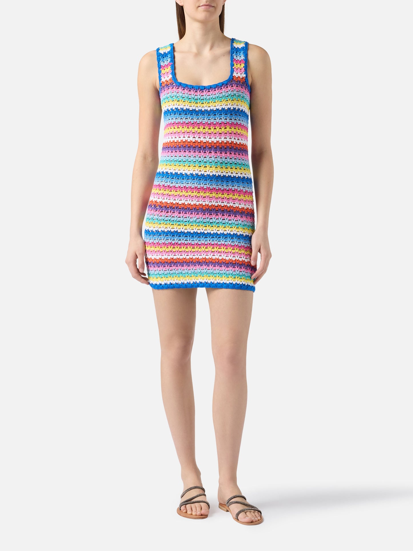 Handgehäkeltes Minikleid aus Baumwolle, Jaisal