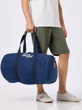 Blue linen travel duffle bag Jetleg - MC2 Saint Barth