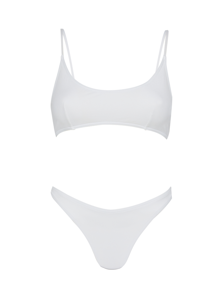 Judy Lido white bikini with bralette top and classic briefs - MC2 Saint Barth