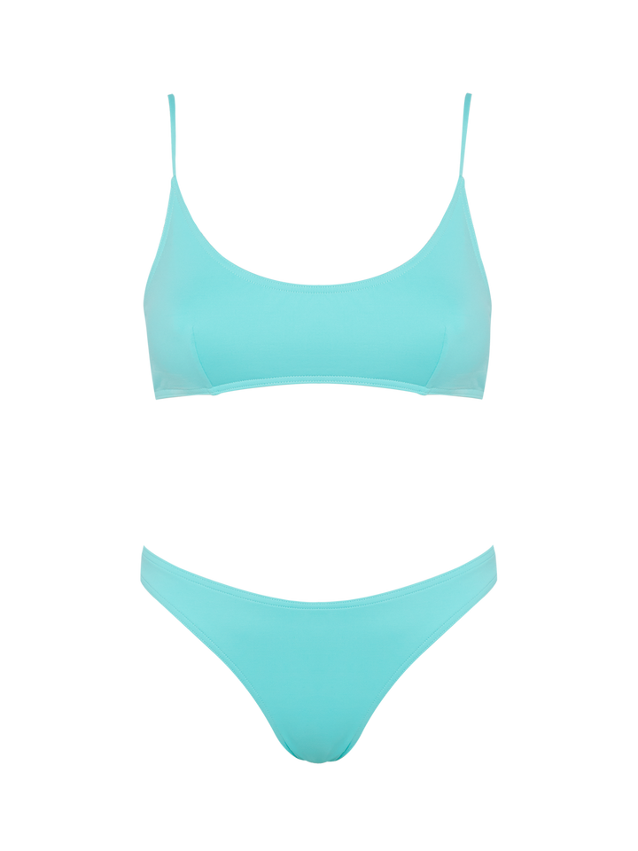 Judy Lido water green bikini with bralette top and classic briefs - MC2 Saint Barth