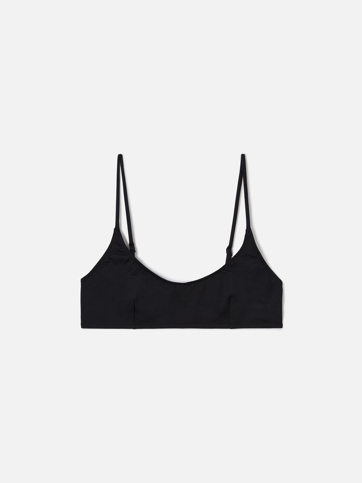 Top de bikini bralette Judy en negro liso 