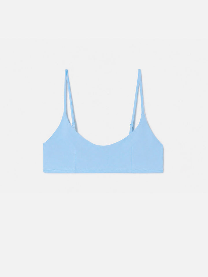 Top de bikini tipo bralette Judy azul claro 