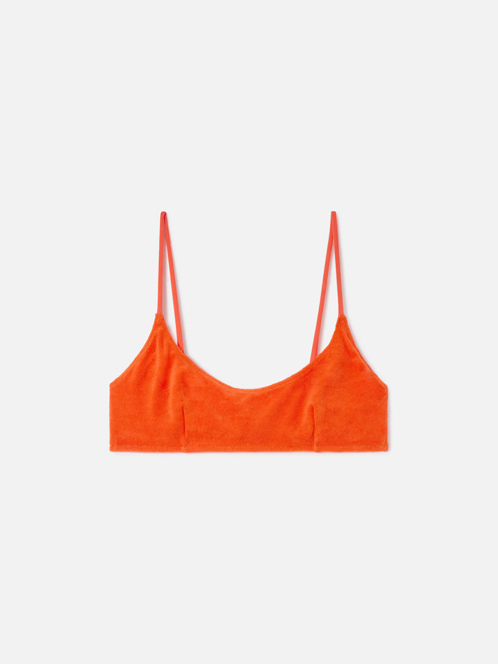 Haut de bikini brassière en éponge Orange Judy 