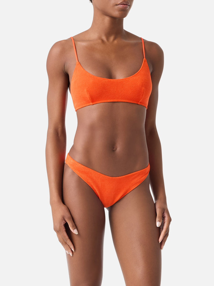 Judy Naomi orange terry bralette bikini