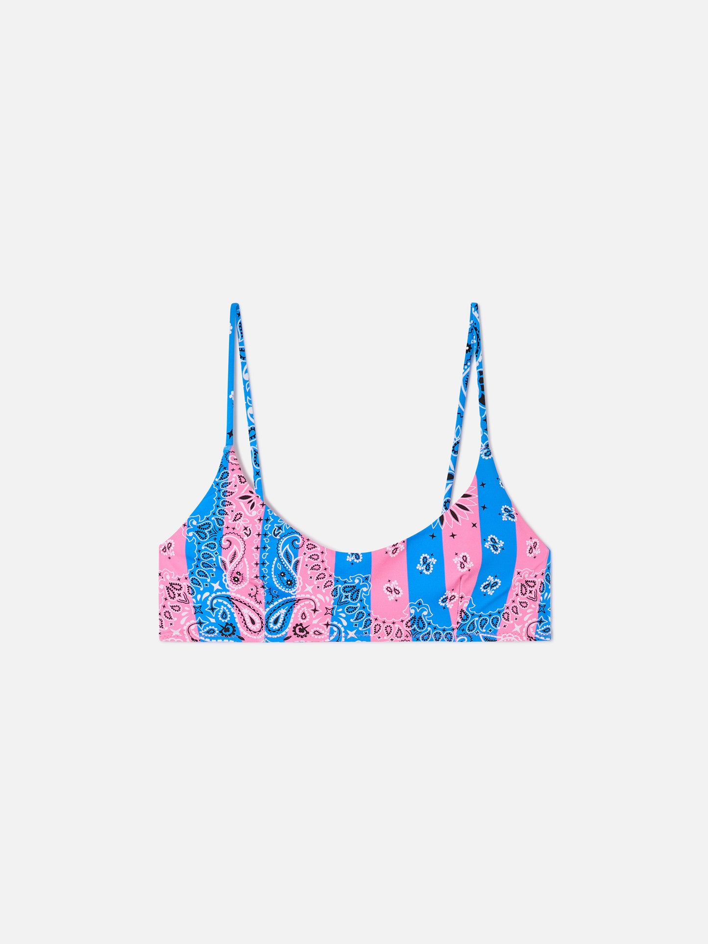 Top bikini Judy bralette con righe bandana