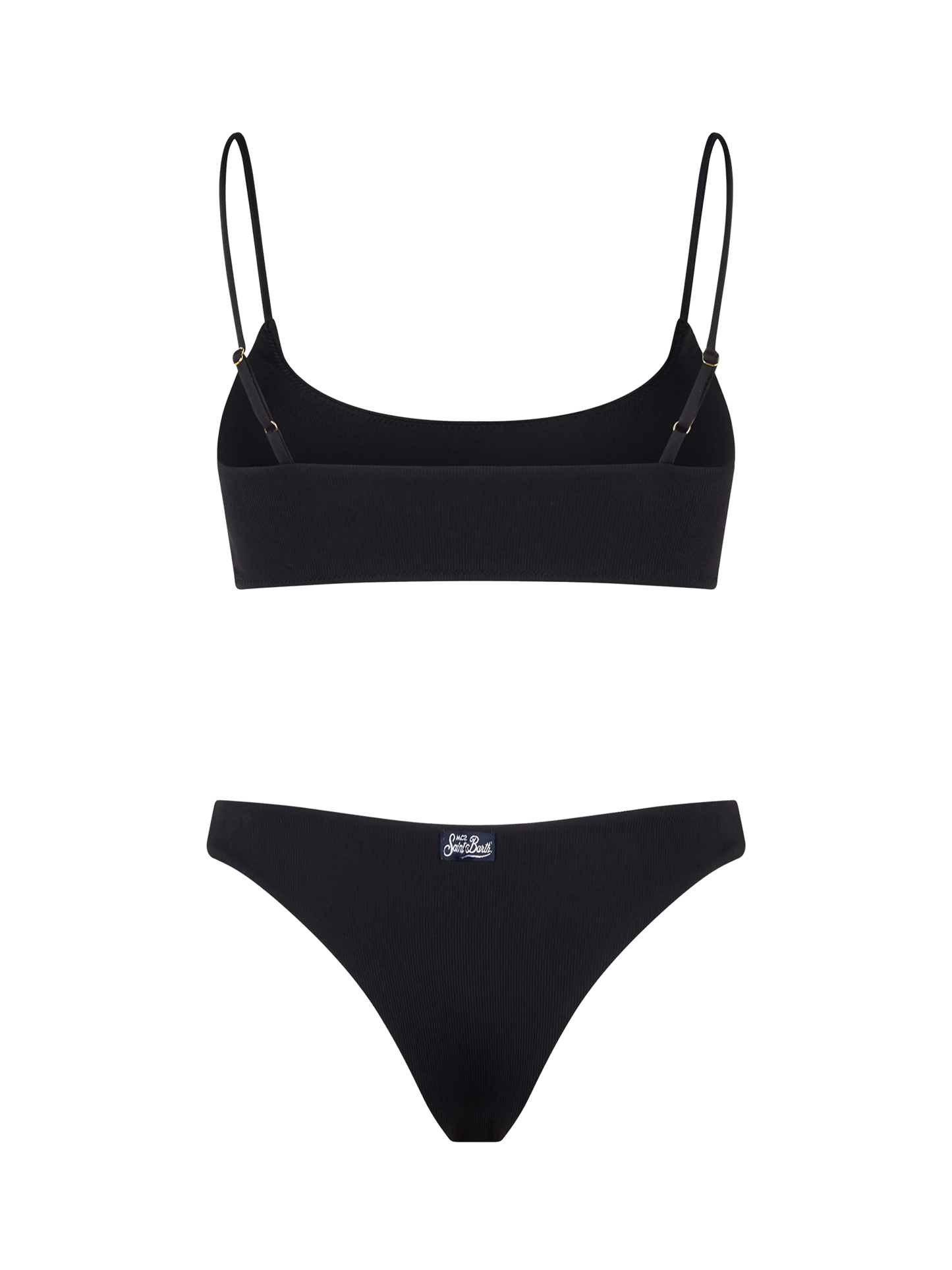 Woman black ribbed bralette bikini Judy Naomi - MC2 Saint Barth