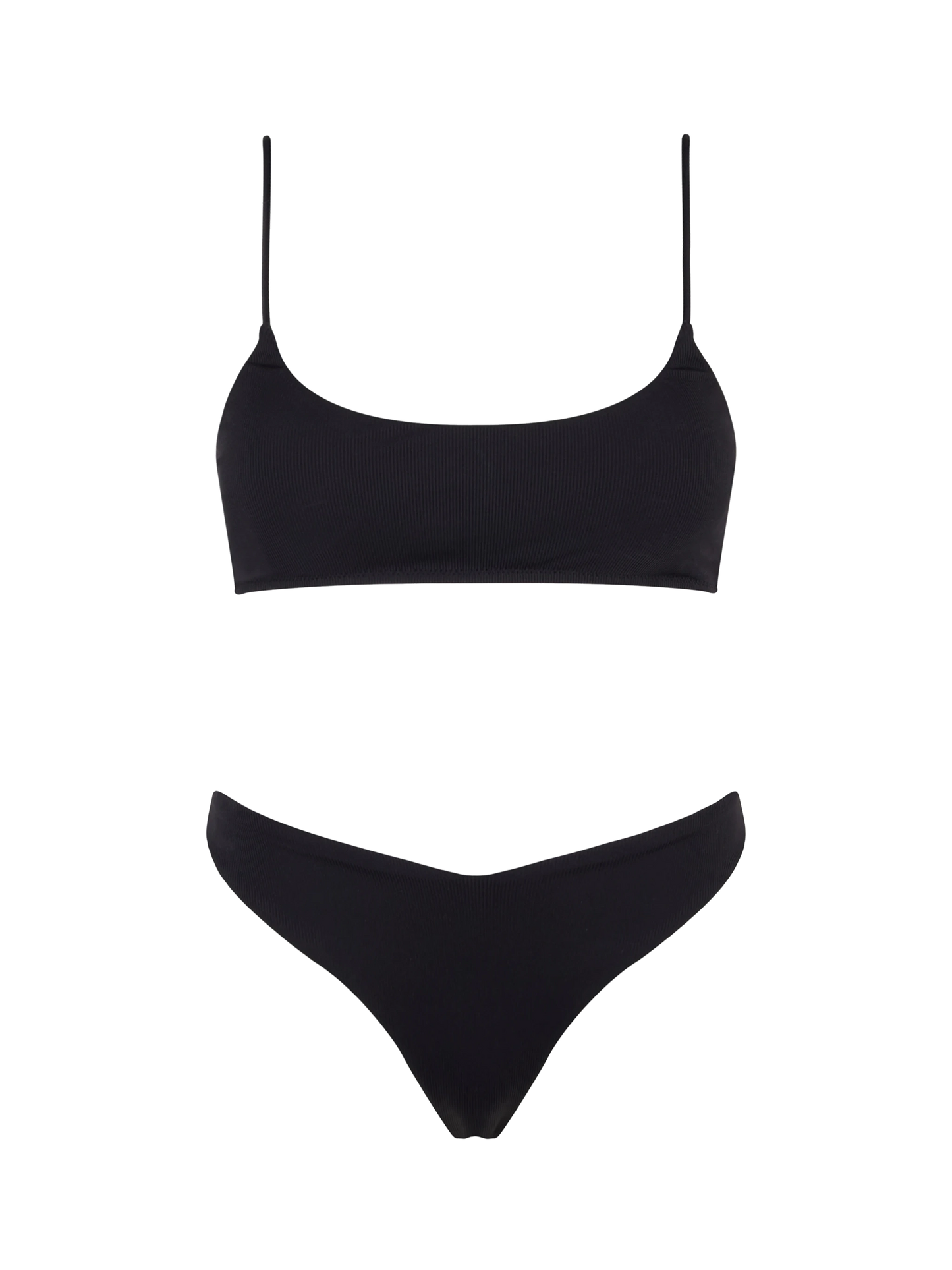 Woman black ribbed bralette bikini Judy Naomi - MC2 Saint Barth
