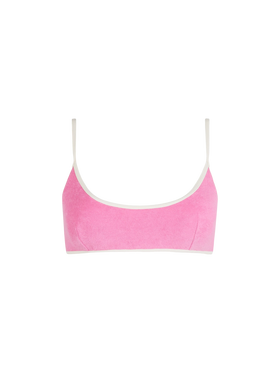 Woman terry bralette beach top Judy with piping - MC2 Saint Barth