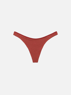 Naomi rust orange cheeky swim briefs