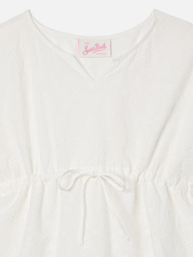 Caftano Kate in sangallo bianco