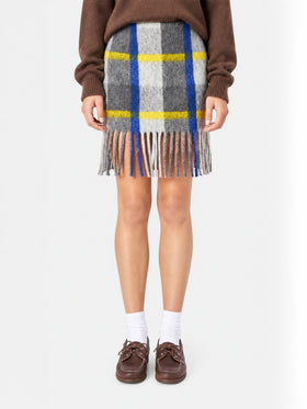 Gonna Katrine con frange e fantasia tartan