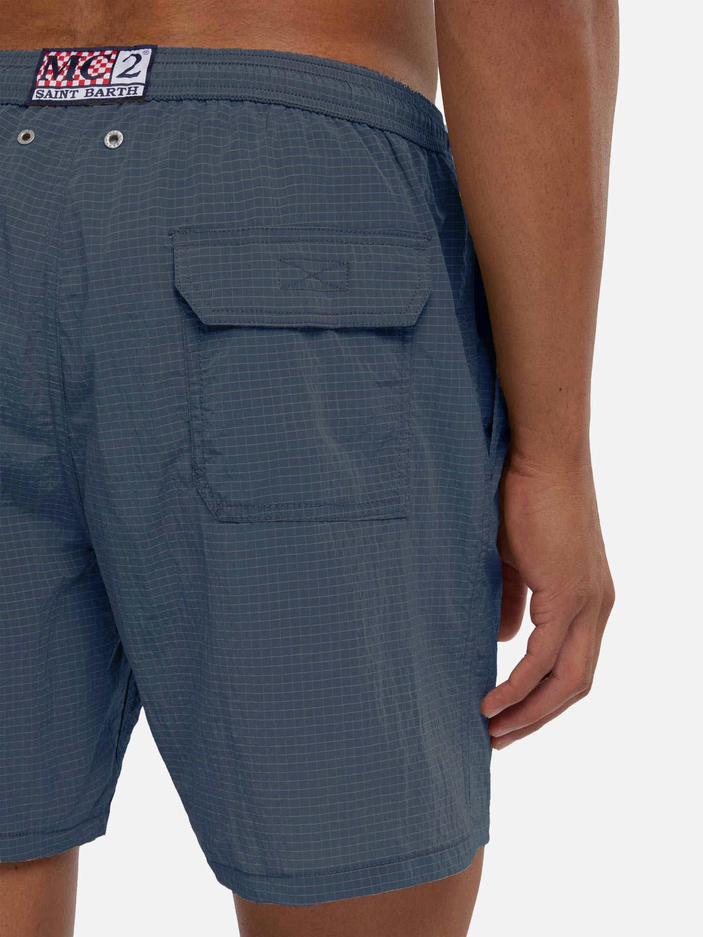 Costume da bagno Katch lunghezza media in tessuto ripstop blu navy