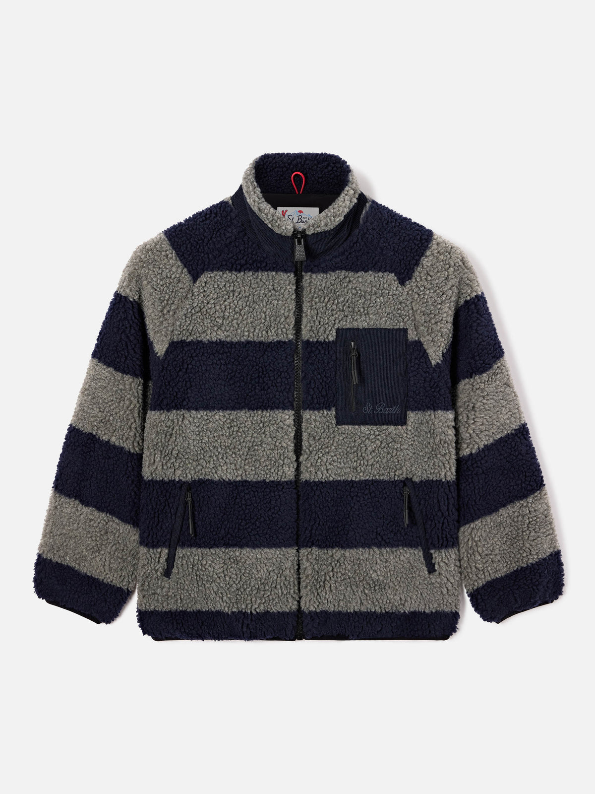 Graue Keystone Teddyjacke mit Snoopy-Intarsie auf der Rückseite | Special edition 