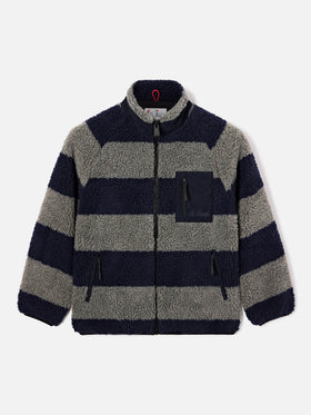Graue Keystone Teddyjacke mit Snoopy-Intarsie auf der Rückseite | Special edition 