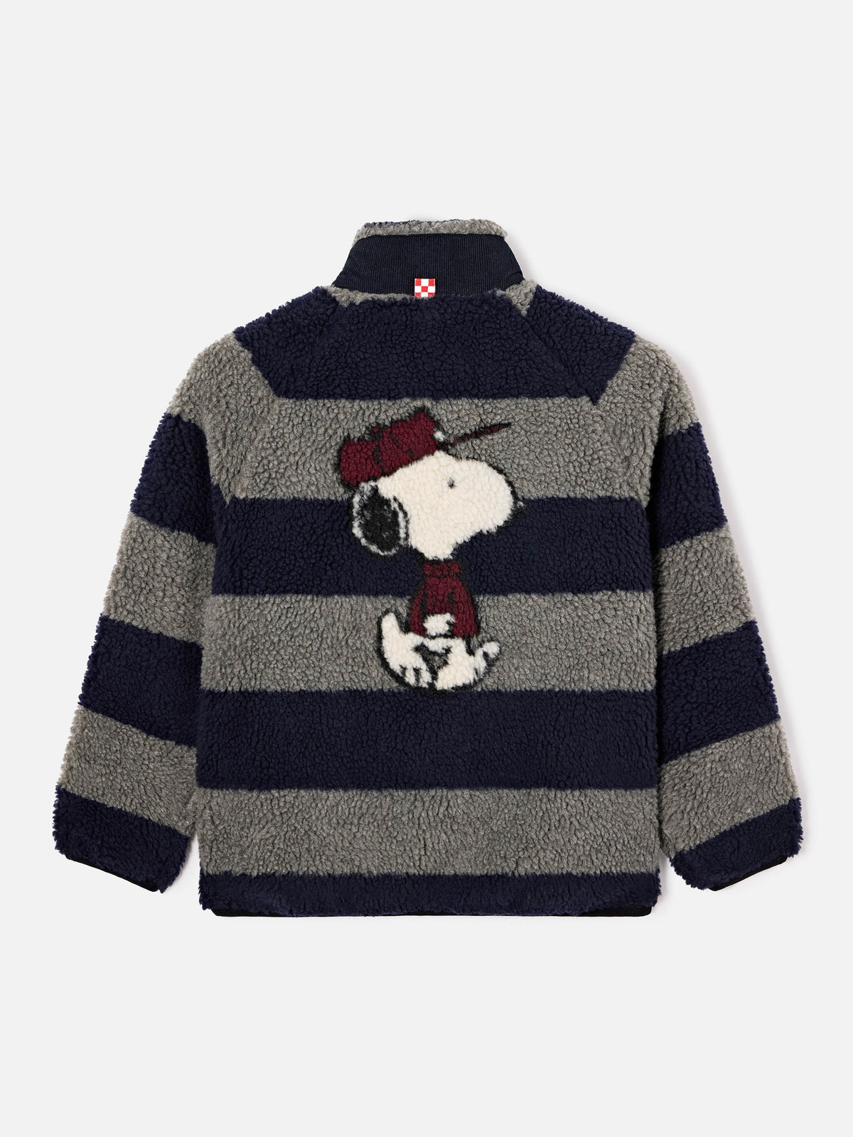 Graue Keystone Teddyjacke mit Snoopy-Intarsie auf der Rückseite | Special edition 