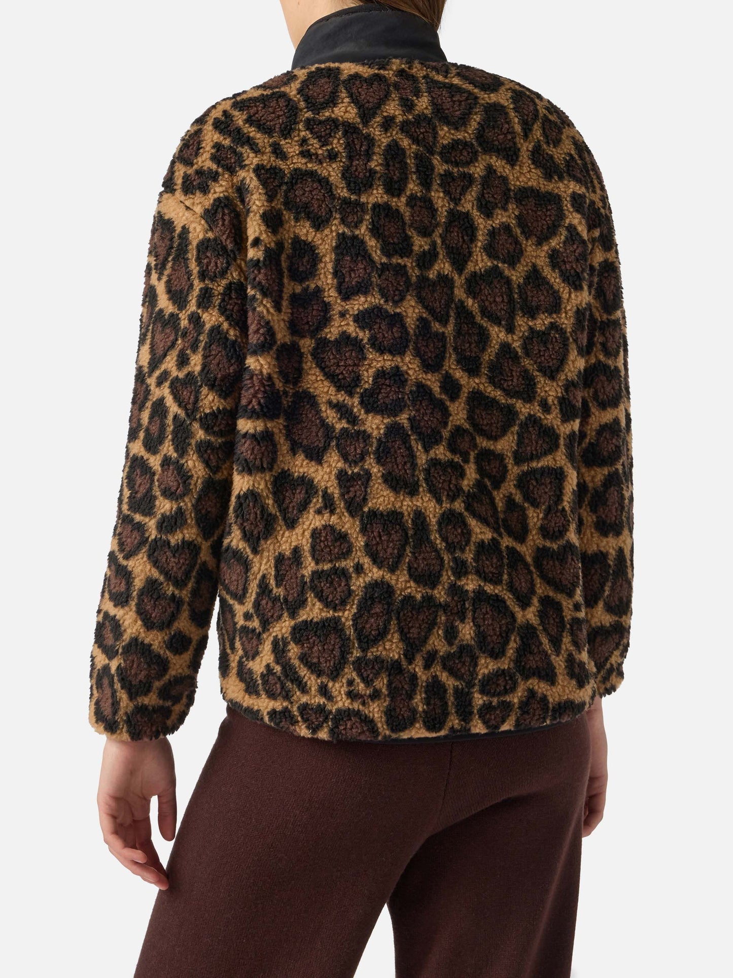 Teddyfleecejacke Keystone mit Leopardenprint