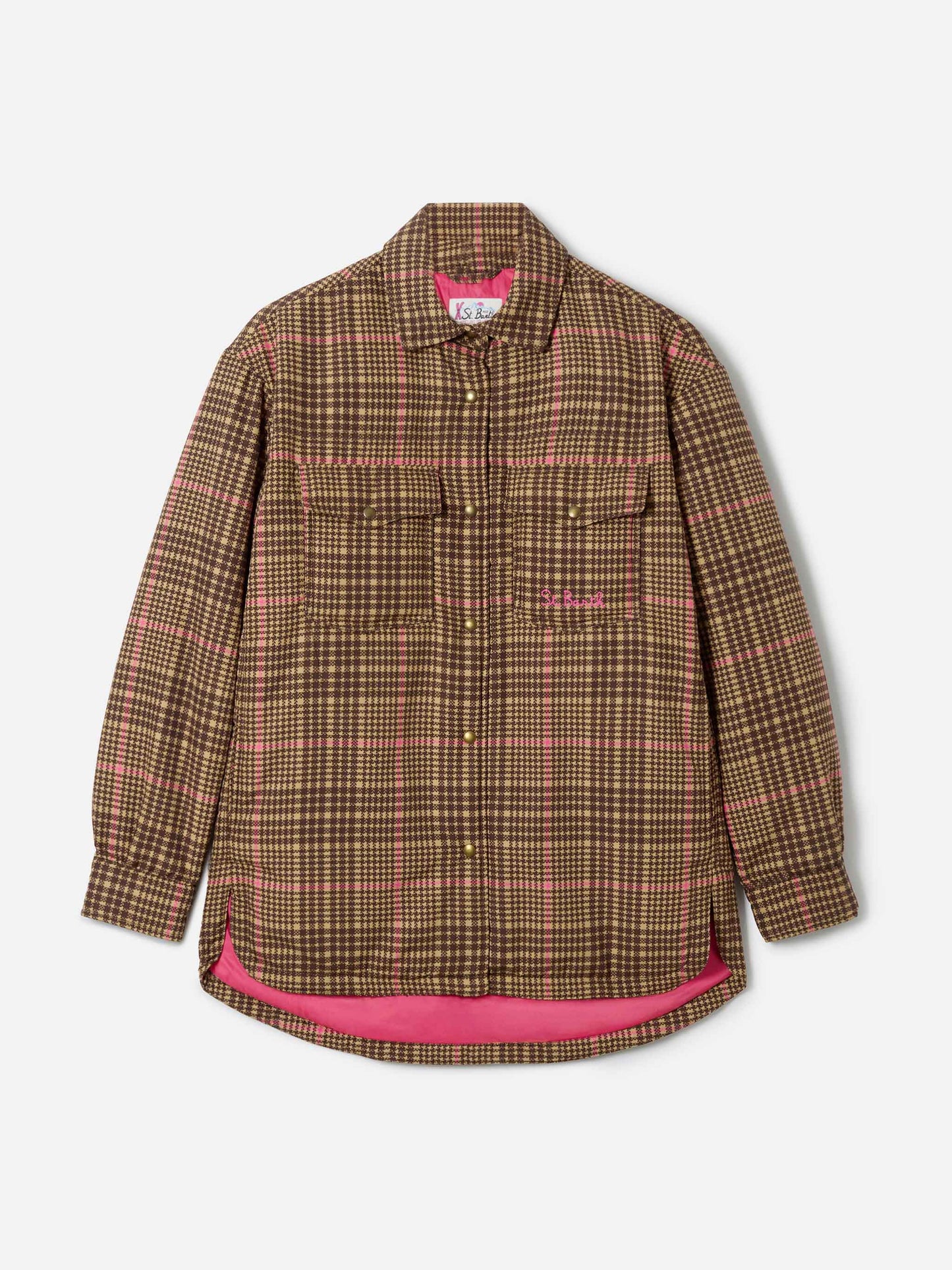 Giacca imbottita leggera trapuntata Kimmy con stampa pied de poule