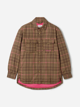 Giacca imbottita leggera trapuntata Kimmy con stampa pied de poule