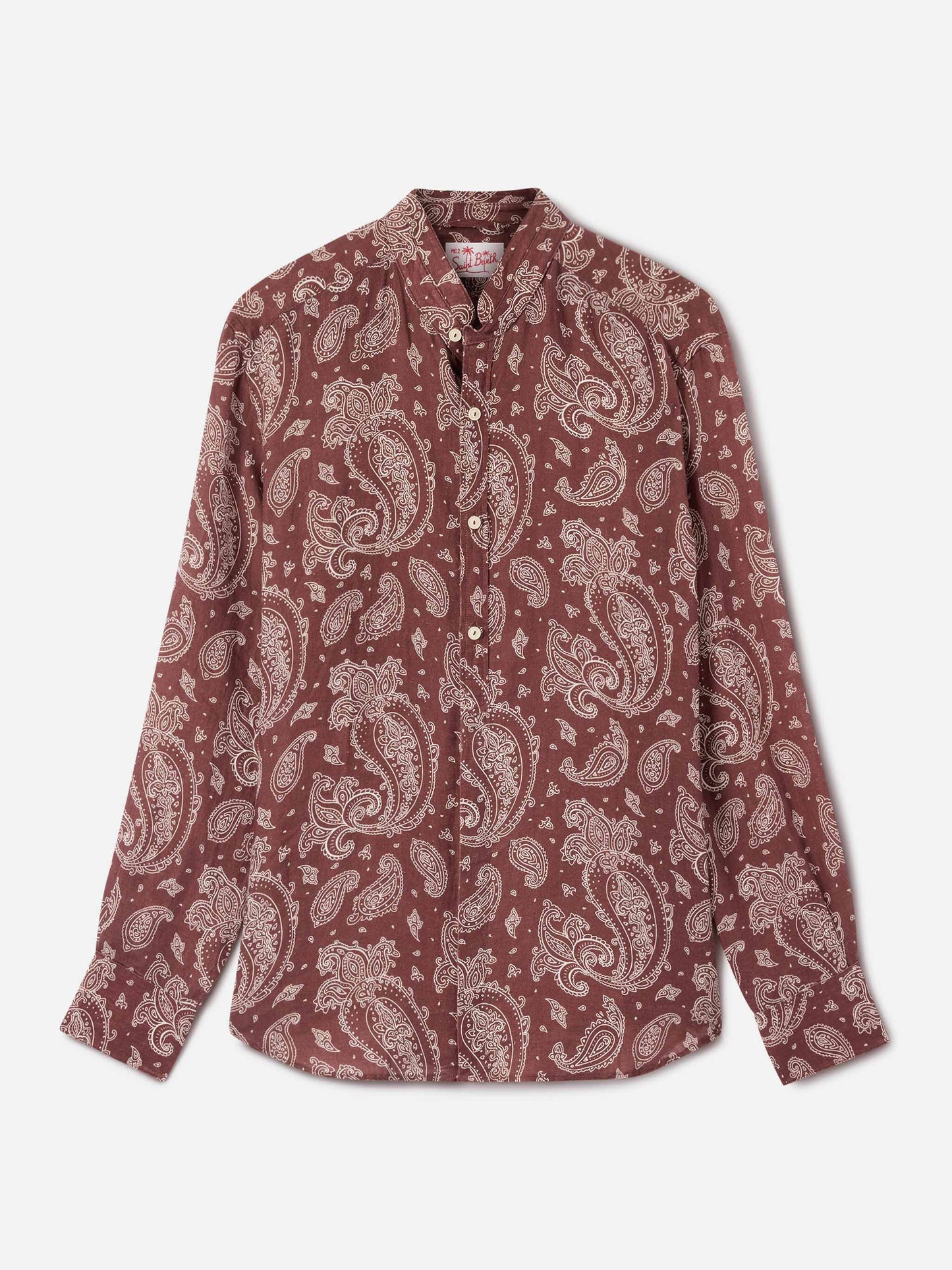 Klarke brown paisley shirt
