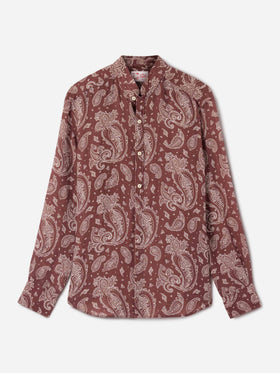 Klarke brown paisley shirt