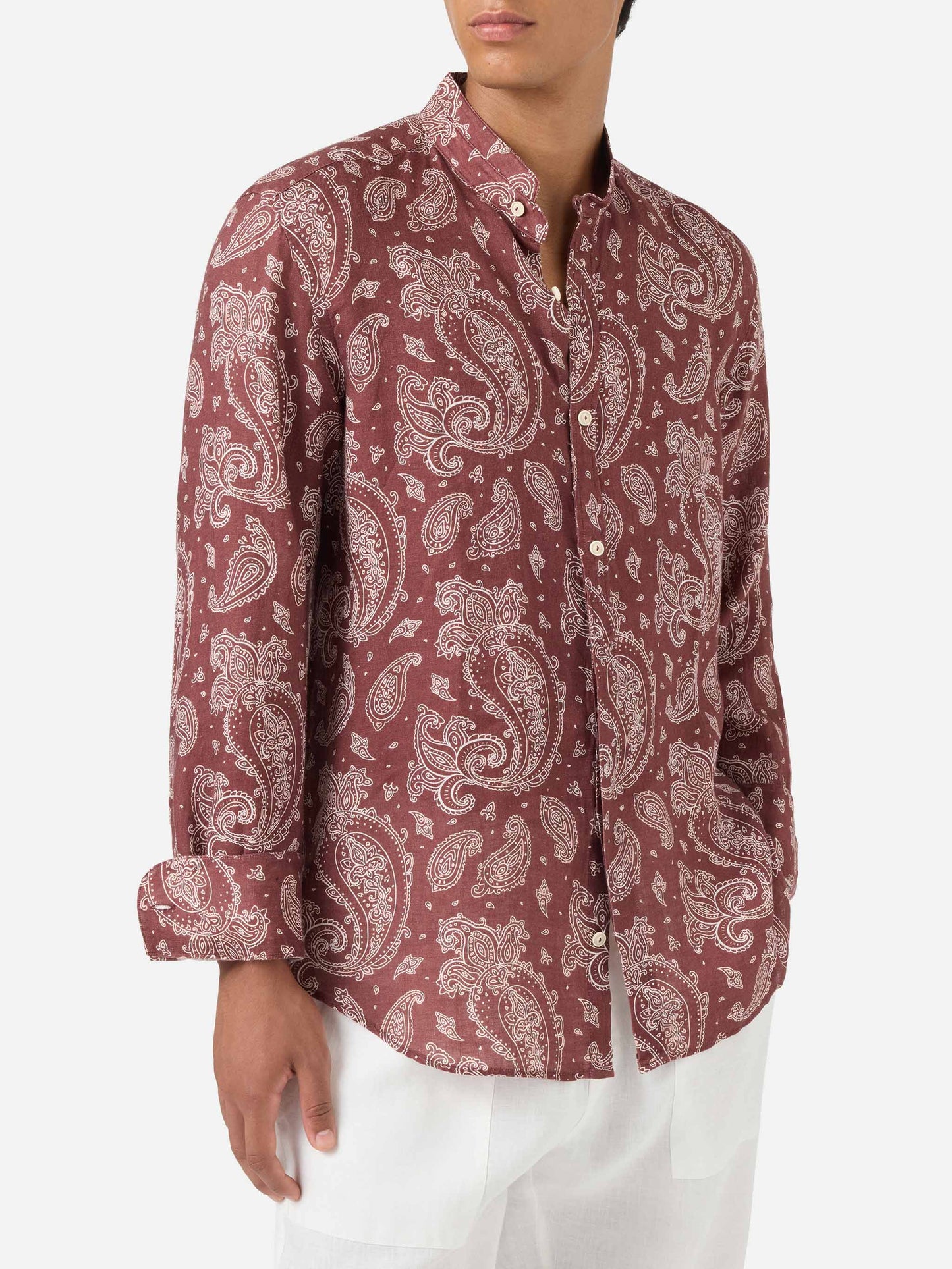 Klarke brown paisley shirt