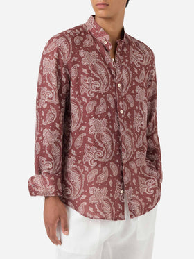 Klarke brown paisley shirt