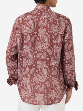 Klarke brown paisley shirt