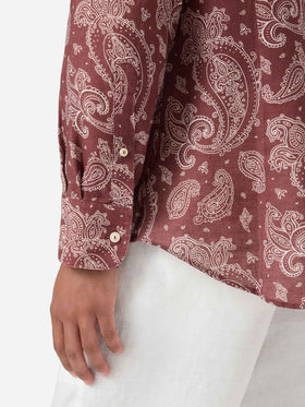 Klarke brown paisley shirt