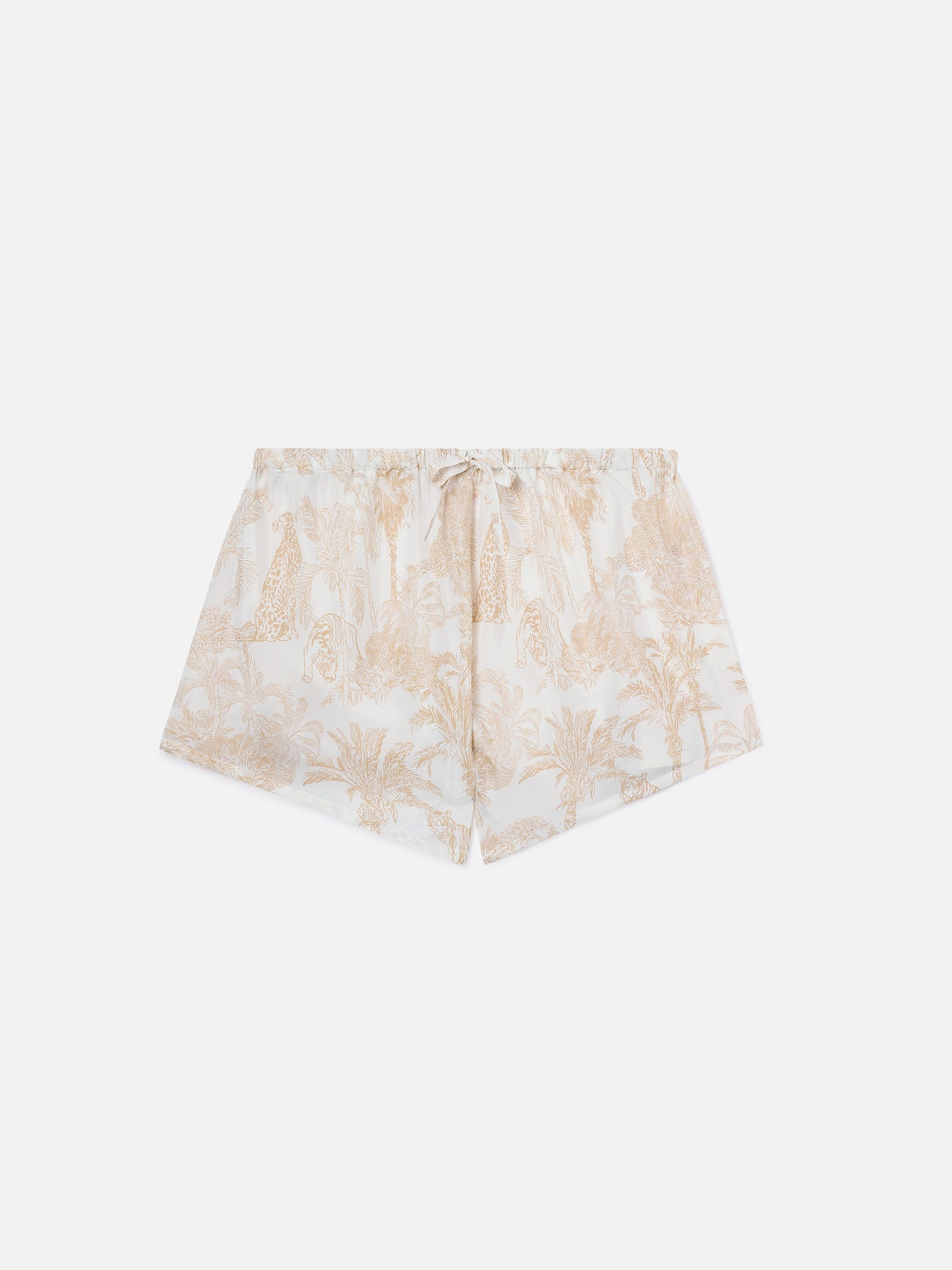 Shorts Kammy in seta con stampa toile de jouy