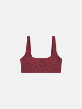 Top fitness Kassie con estampado bandana 