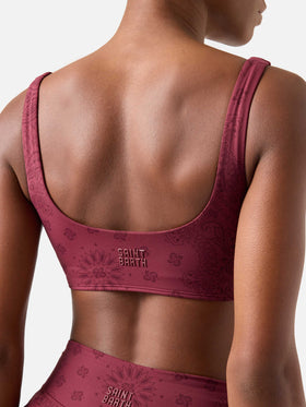 Top fitness Kassie con estampado bandana 