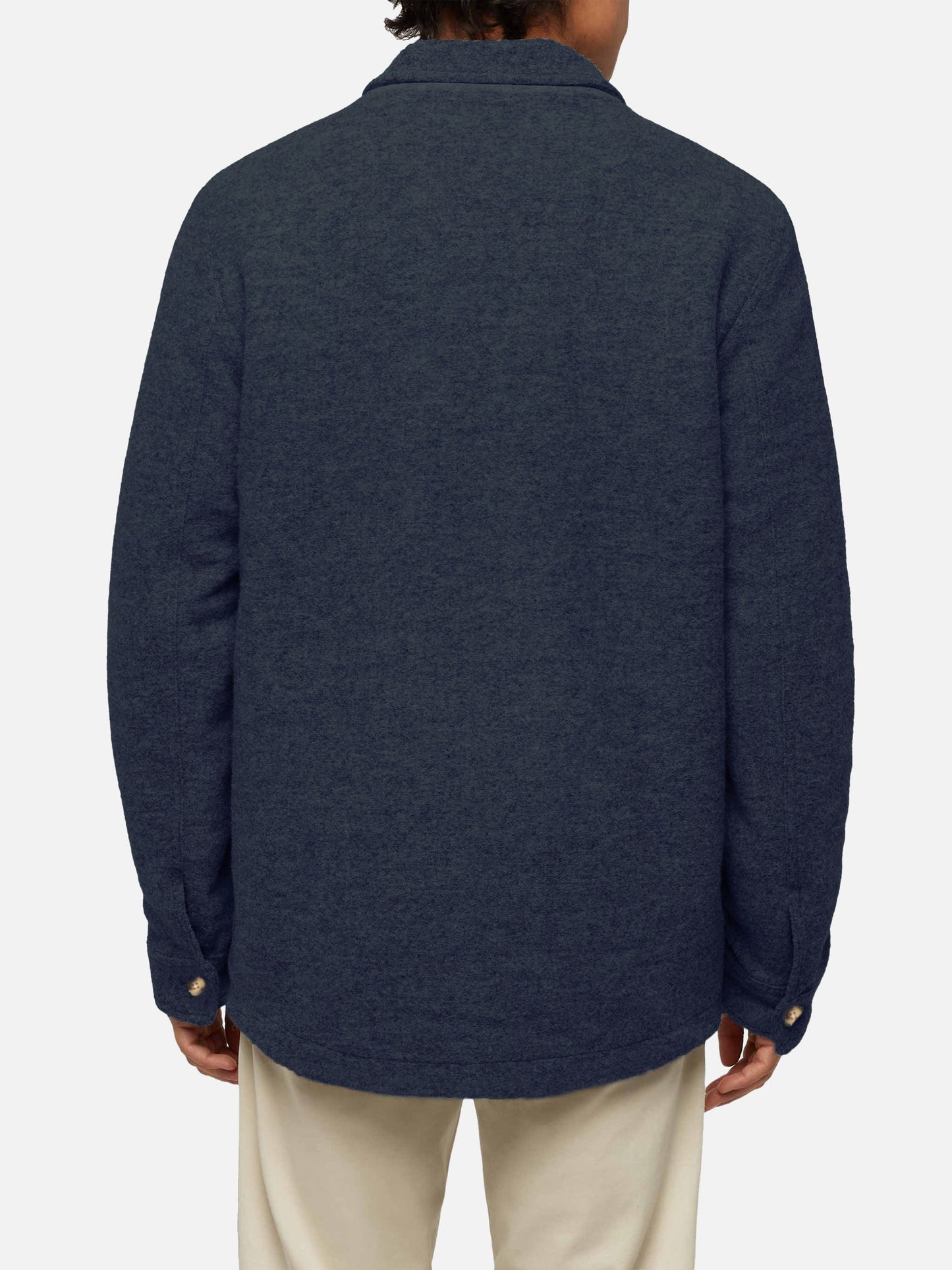 Wool blend overshirt Landeck in blue