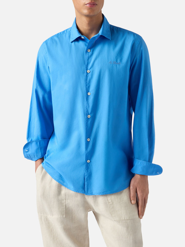 Camicia Chemise Ice in voile di cotone blu