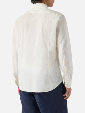 Cream Chemise Ice shirt in pure cotton voile