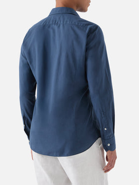Navy Chemise shirt in pure cotton