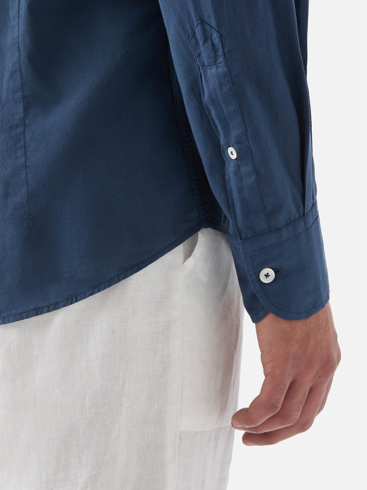 Navy Chemise shirt in pure cotton