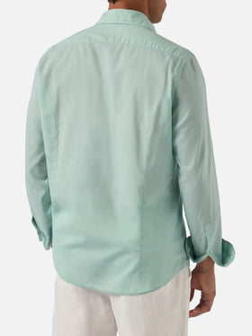 Chemise Ice vert sauge en voile de pur coton 