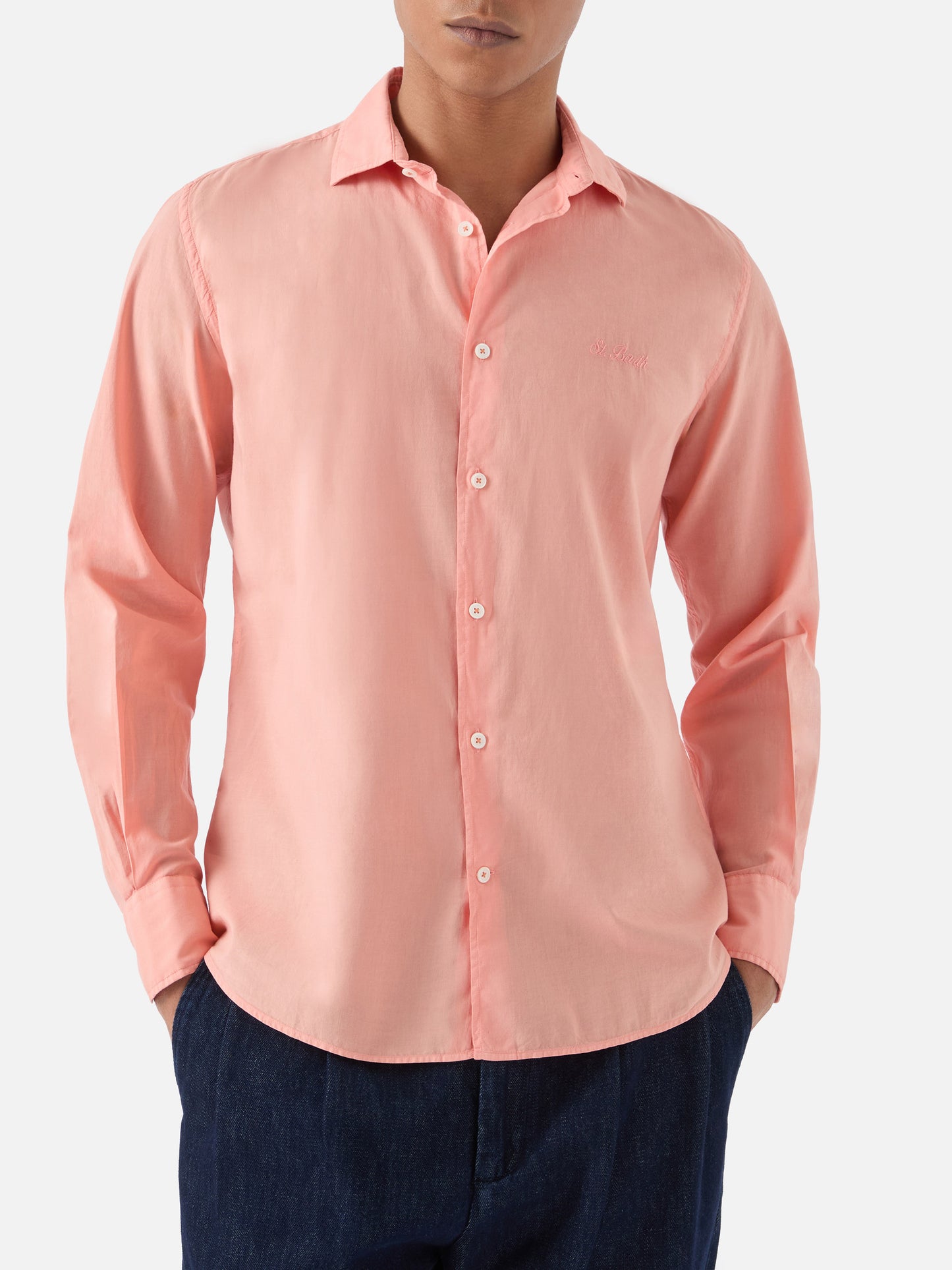 Camisa Peach Chemise Ice en voile de algodón puro 