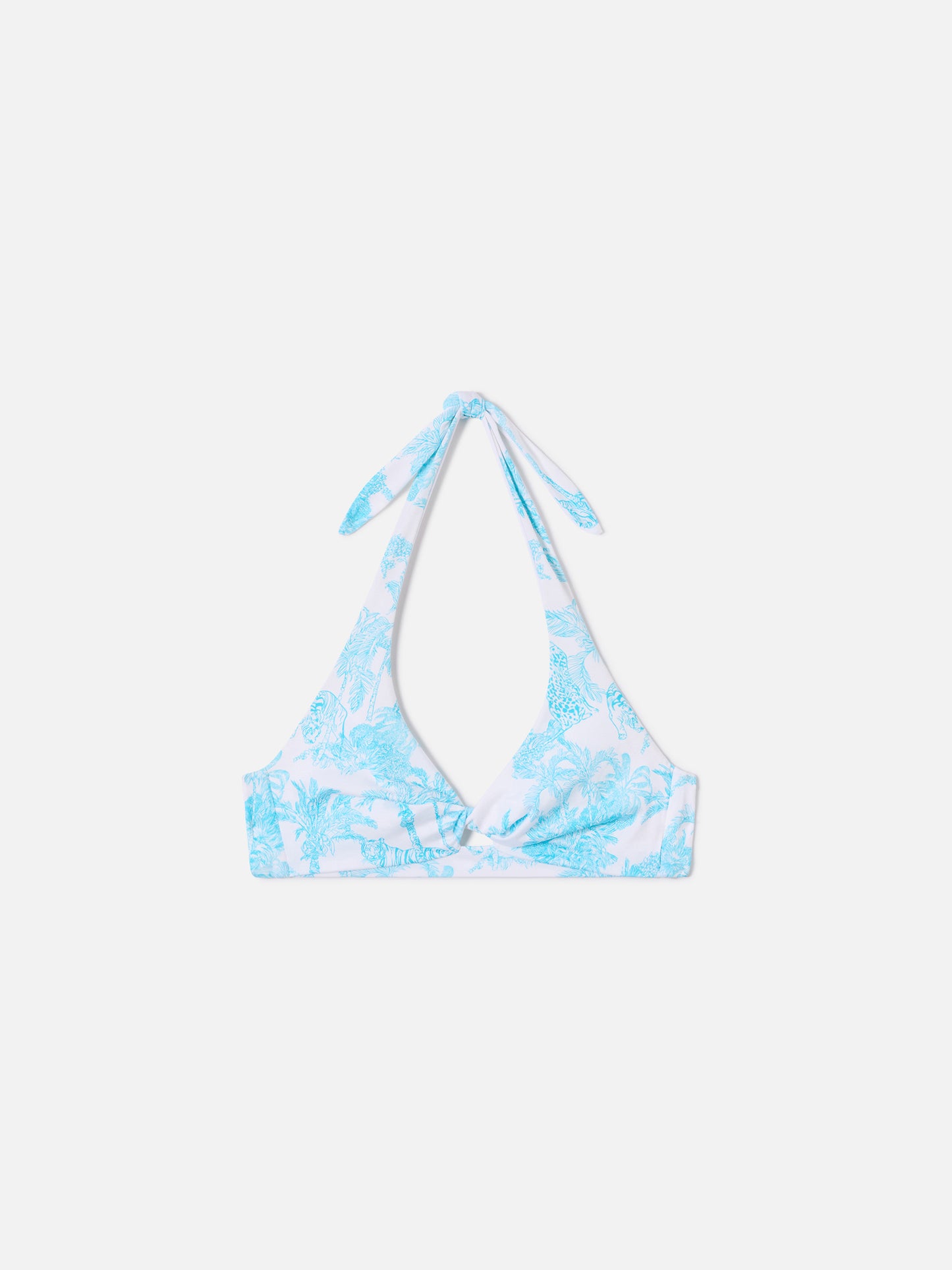 Haut de bikini brassière Leda avec imprimé toile de Jouy et détail cut-out 